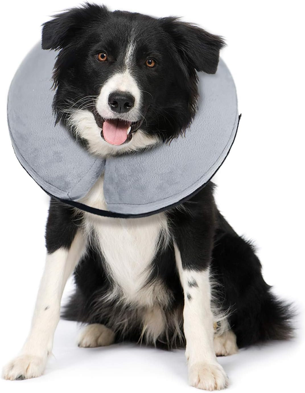 Protective Inflatable Collar for Dogs and Cats - Soft Pet Recovery Collar Does Not Block Vision E-Collar(X-Small,Blue)