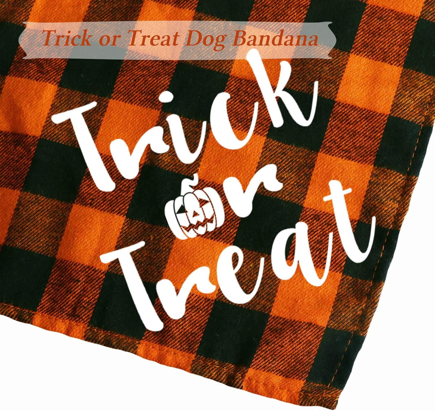 Holiday Plaid Dog Bandanas, 6 Pack Halloween Thanksgiving Christmas Dog Puppy Costume Decorations
