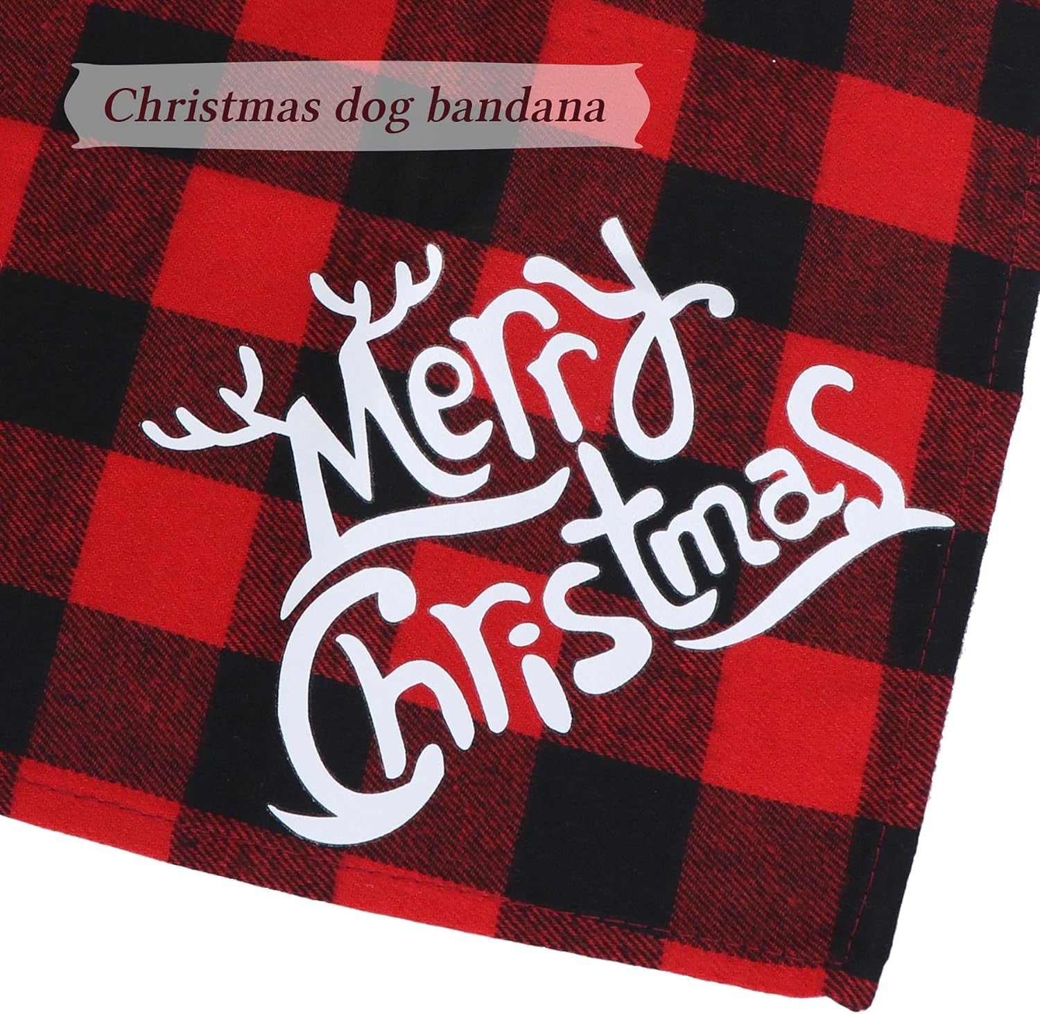 Holiday Plaid Dog Bandanas, 6 Pack Halloween Thanksgiving Christmas Dog Puppy Costume Decorations