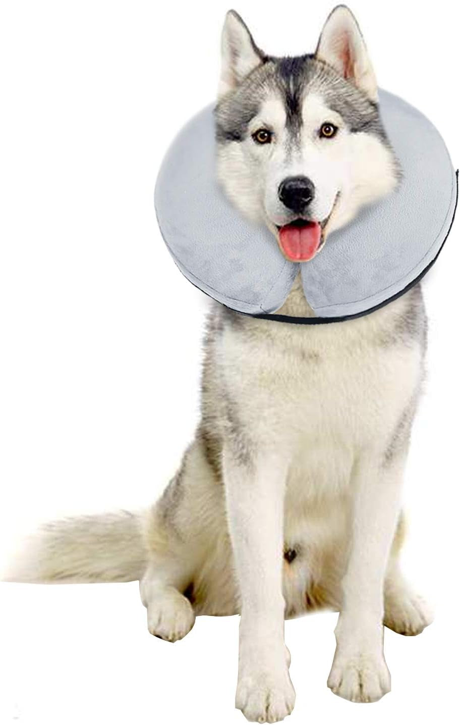 Protective Inflatable Collar for Dogs and Cats - Soft Pet Recovery Collar Does Not Block Vision E-Collar(X-Small,Blue)