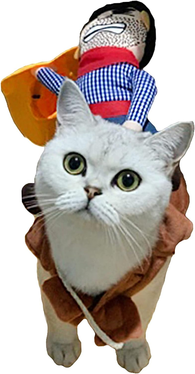 Cowboy Pet Rider Horse Riding -Halloween Dog Apparel Party Dressing up Clothing