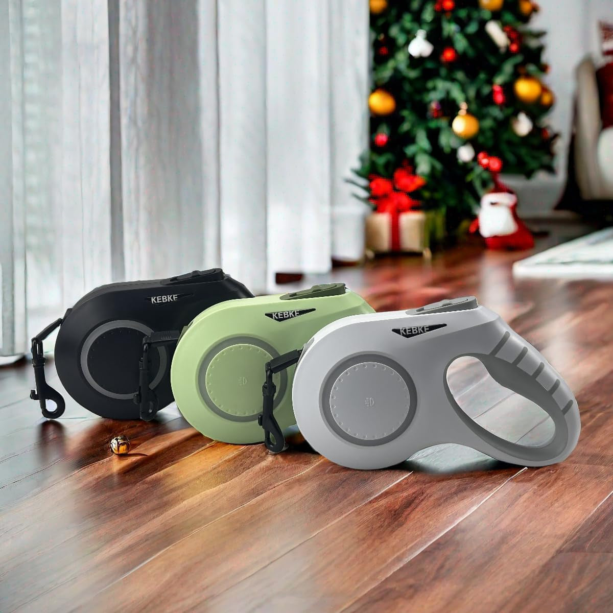Retractable Dog Leash with Led Light for Medium Large Dog Walking Leash- 20Ft,Up to 110Lbs,Type-C Chargingļ¼Pet Leash,Tangle-Free, Non-Slip Handle, One-Button Control. (Black-With Lights)