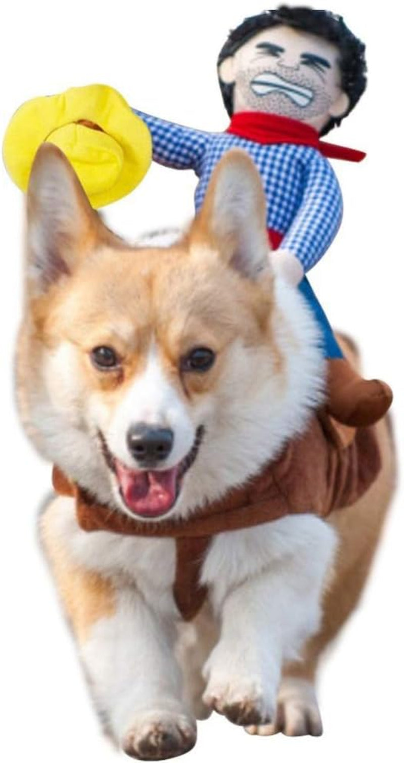 Cowboy Pet Rider Horse Riding -Halloween Dog Apparel Party Dressing up Clothing 