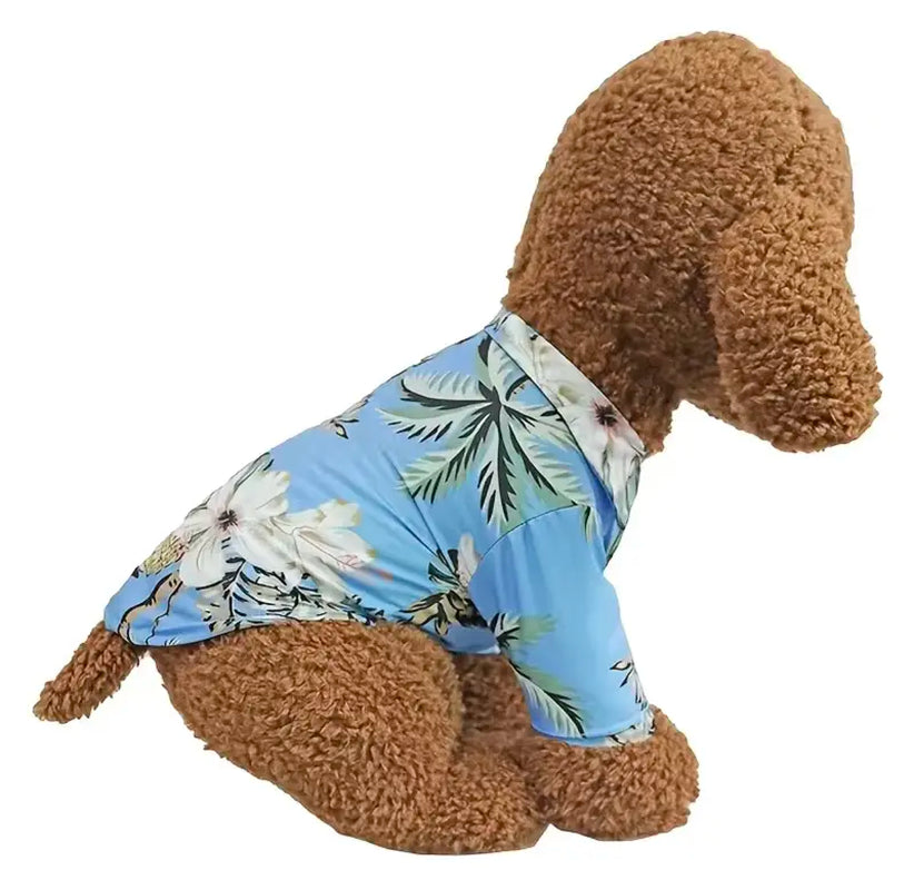 Blue Hawaiian Shirt for Dog