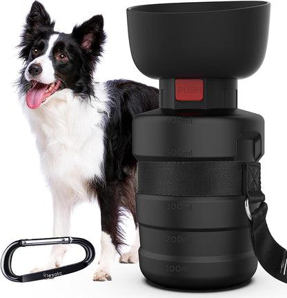 Pet Water Bottle for Dogs, Dog Water Bottle Foldable, Leak Proof, Water Dispenser, Lightweight & Convenient for Outdoor Walking, Hiking, Travel, Bpa Free