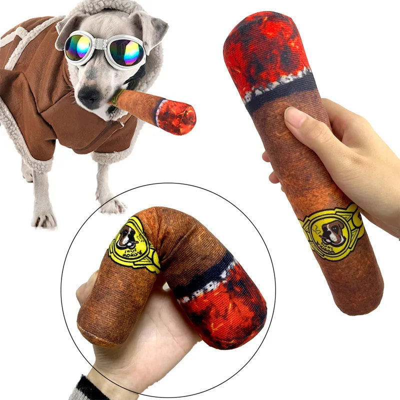 Pet Squeaky Toy Cigar 