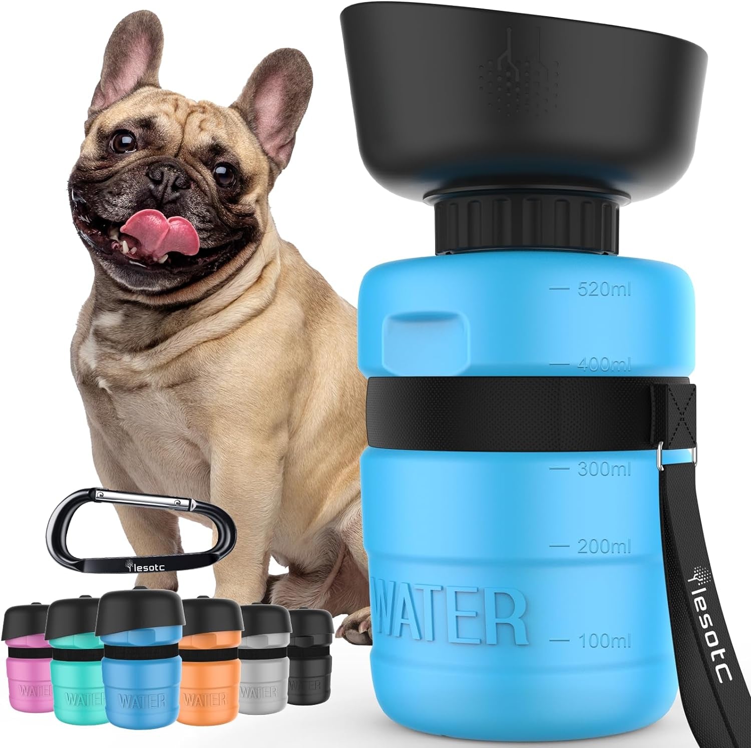 Pet Water Bottle for Dogs, Dog Water Bottle Foldable, Leak Proof, Water Dispenser, Lightweight & Convenient for Outdoor Walking, Hiking, Travel, Bpa Free