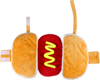 Dog Hot Dog Costume, Dog Halloween Costumes Pet Hot Dog Costume Funny Dog Costume for XS Small Medium Dogs Cats Pets (Medium)