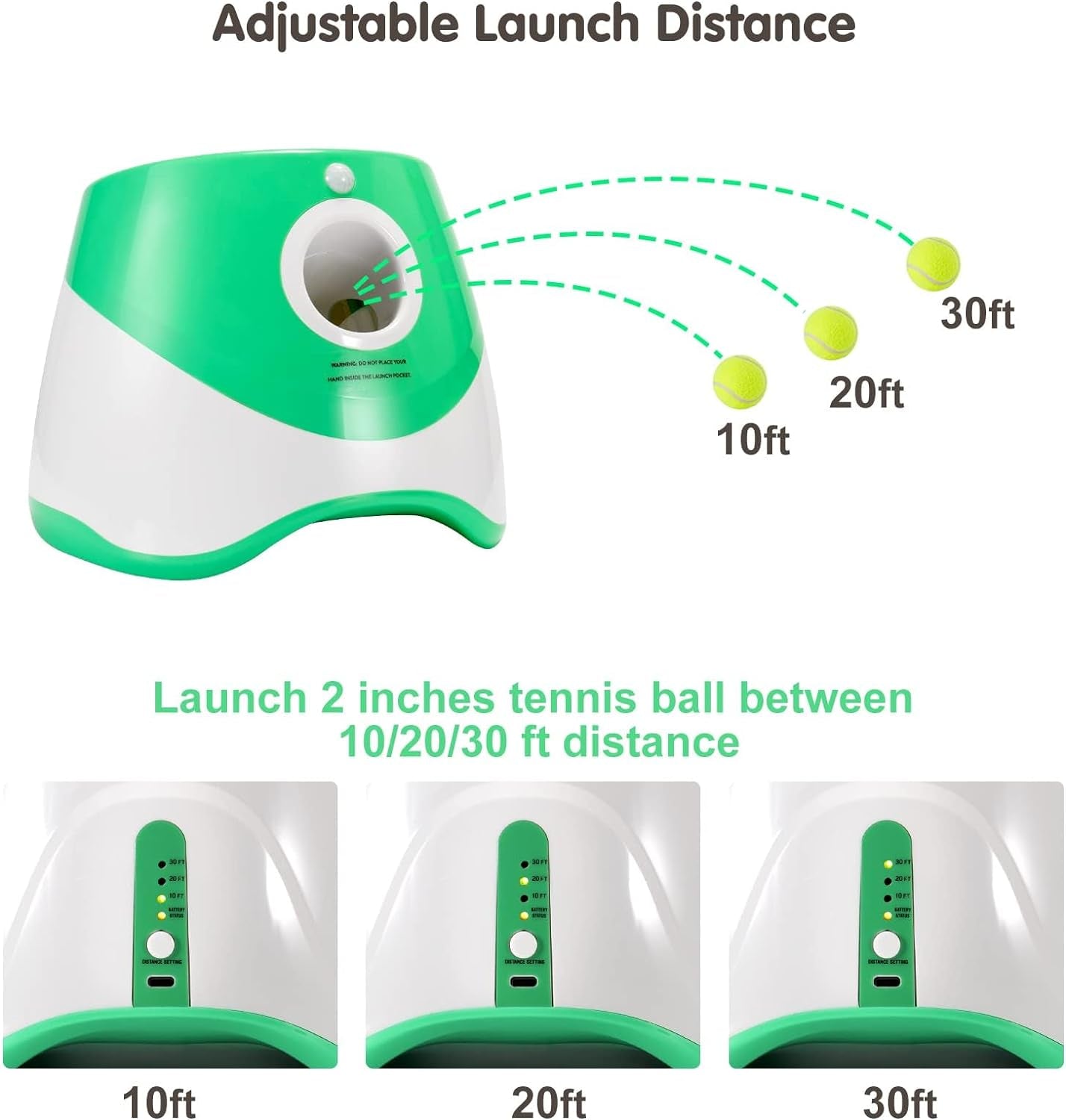 Ball Launcher for Dogs, Automatic Dog Ball Launcher with 12Tennis Balls,Ball Thrower for Dogs Indoor and Outdoor