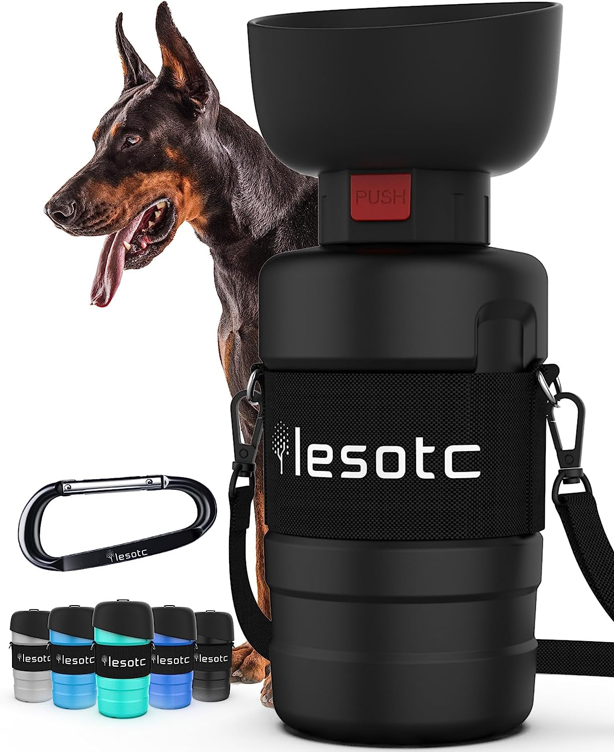 Pet Water Bottle for Dogs, Dog Water Bottle Foldable, Leak Proof, Water Dispenser, Lightweight & Convenient for Outdoor Walking, Hiking, Travel, Bpa Free