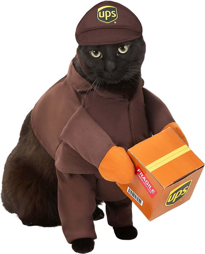 UPS Dog Costume Halloween Cat Pet Special Delivery Brown Guy