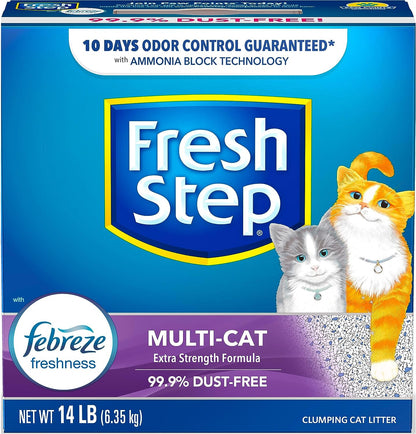 Clumping Cat Litter, Multi-Cat Odor Control, 14 Lbs