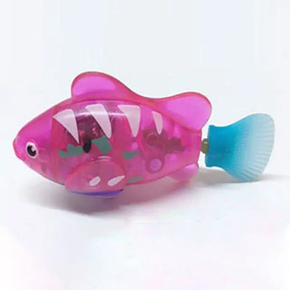 Cat Interactive Electric Fish Toy Water Cat Toy for Indoor Play Swimming Robot Fish Toy for Cat and Dog with LED Light Pet Toys