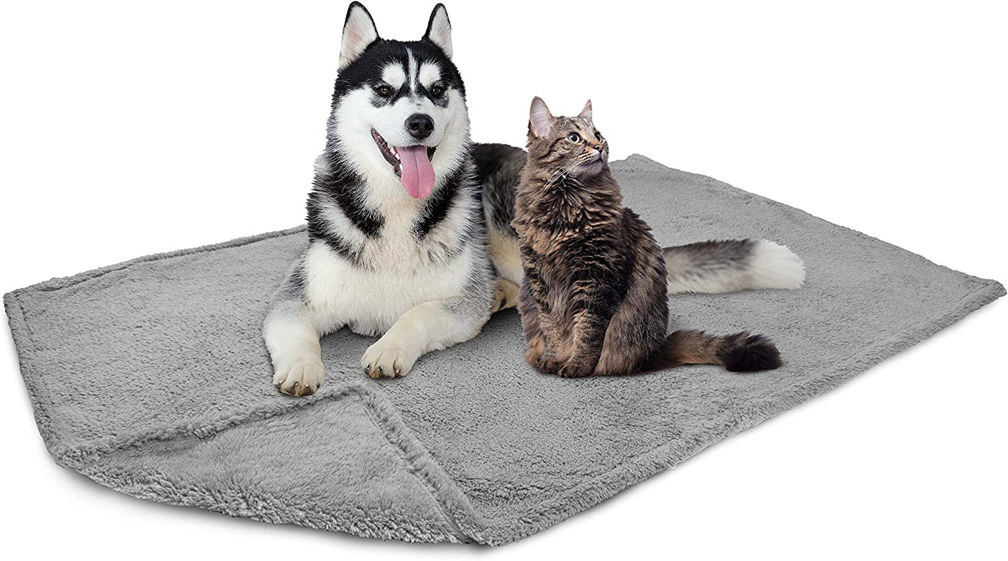 Fluffy Waterproof Dog Blanket for Small Medium Dogs, Soft Warm Pet Sherpa Throw Pee Proof Couch Cover, Reversible Cat Puppy Bed Blanket Sofa Protector, Plush Washable Pad (Taupe Camel, 24X32)