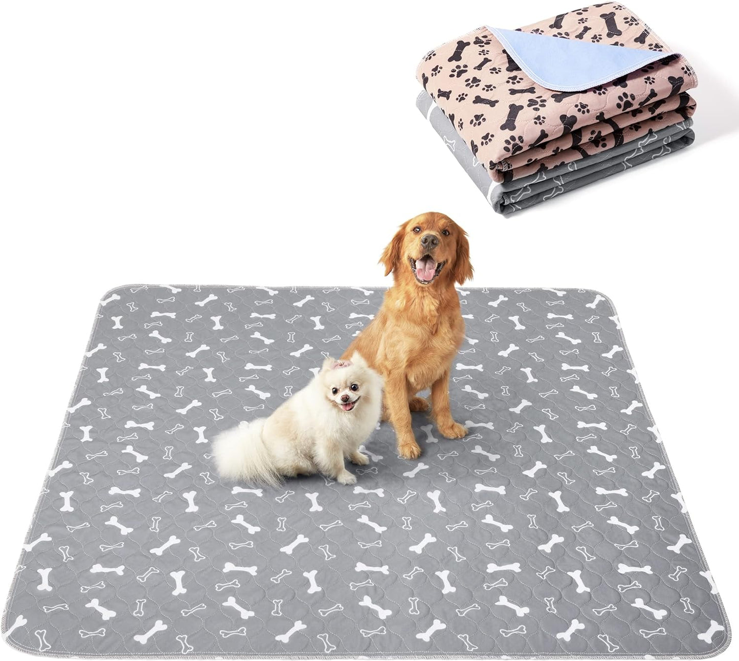 Reusable Washable Pee Pads for Dogs Extra Large 72'' X 72'' 1 Pack, Absorbent Pet Puppy Dog Training Pads Non-Slip, Waterproof Whelping Potty Pads for Dogs Leak-Proof